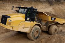 Next generation cab design and advanced truck control features for the new Cat 745 articulated truck