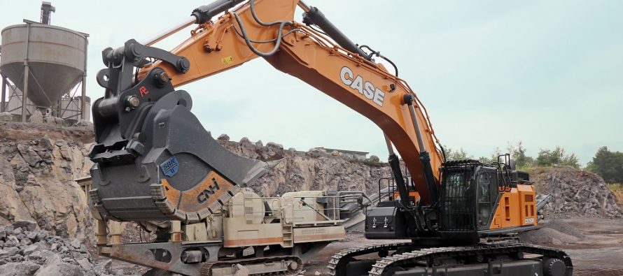 Noul excavator CX750D asigură productivitate semnificativă în carierele de bazalt din Germania