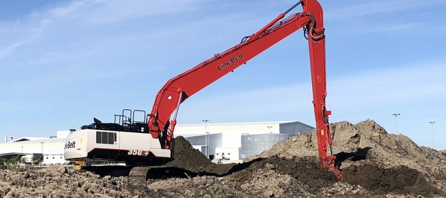 Link-Belt launched the factory-built 350 X4 Long Front excavator