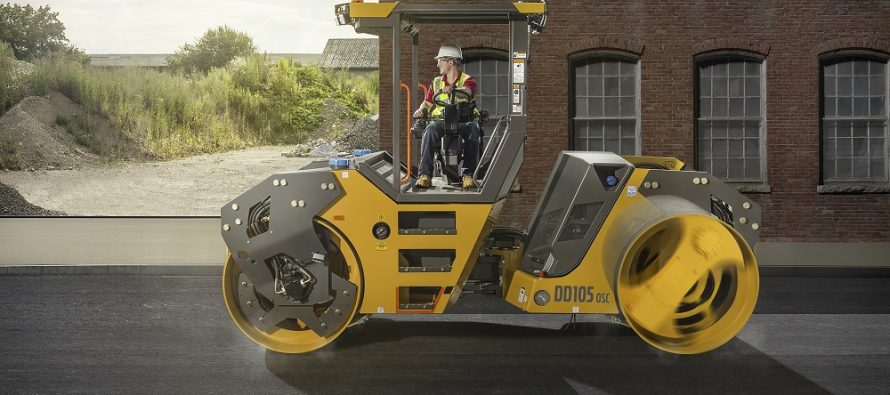 The Volvo’s 10 tonne oscillatory compactor is engineered for efficiency