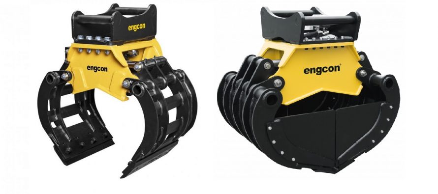Engcon introduces new mini-excavator sorting grab