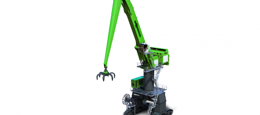 The new Sennebogen 895 E is the world’s largest material handler