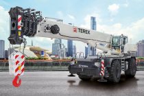 The Terex RT 90 rough terrain crane is cost-effective to transport and operate