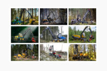 Top 9 harvestere cu 8 roți pentru aplicații forestiere ce folosesc metoda cut-to-length (CTL)