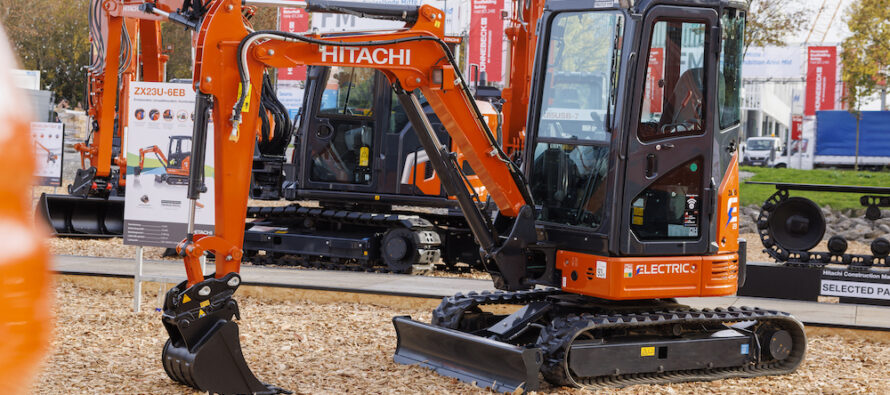Hitachi presented the ZX23U-6EB electric excavator prototype at Bauma