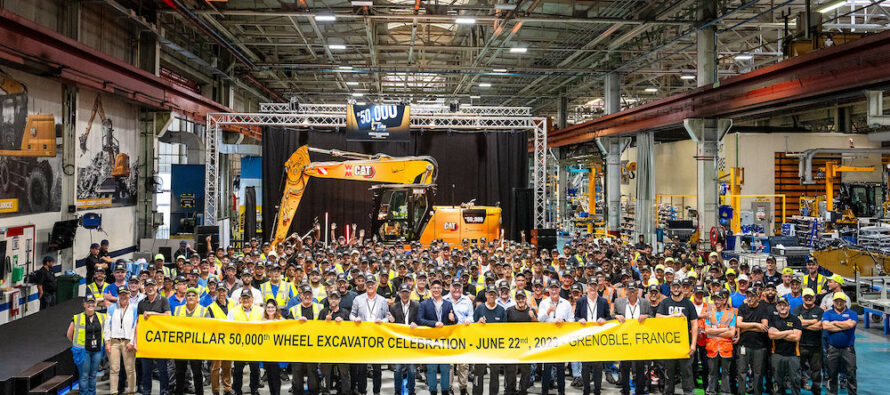 Caterpillar celebrates production of the 50,000th Cat Wheel Excavator