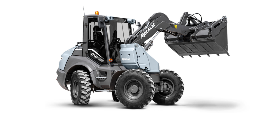 Mecalac continues to expand its 100% electric range with the launch of its new eS1000 swing loader