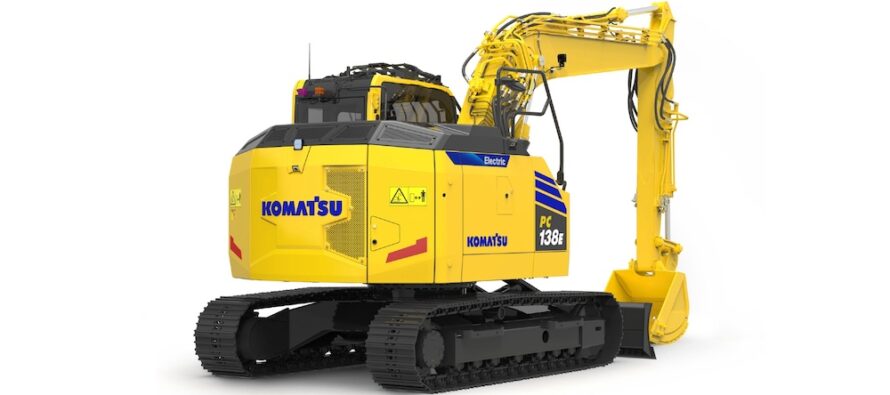 Komatsu to launch new 13-ton class PC138E-11 electric excavator with lithium-ion battery