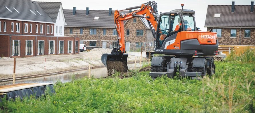 New Hitachi compact wheeled excavator on show at Intermat