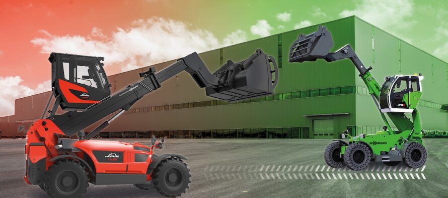 Red telehandlers: cooperation LINDE and SENNEBOGEN