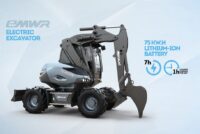 Mecalac își extinde gama electrică odată cu noul excavator pe roți eMWR