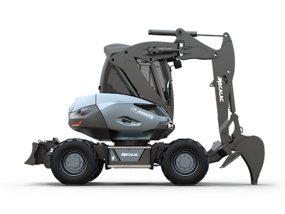 Mecalac își extinde gama electrică odată cu noul excavator pe roți eMWR