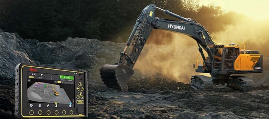 Hyundai CE și Leica Geosystems introduc un sistem de ghidare 3D pentru excavatoare