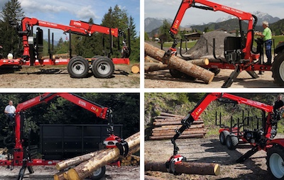 Tractoare forestiere STEYR cu remorci STEPA