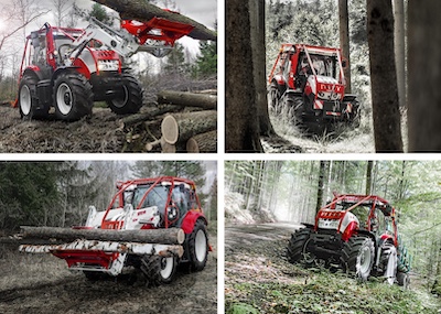 Tractoare forestiere STEYR cu remorci STEPA