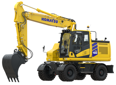 Komatsu anunță noile excavatoare pe roți PW148-11 și PW190-11