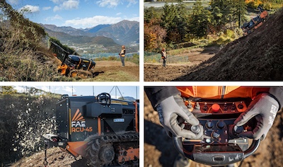 Noul tractor șenilat ultracompact RCU45 pentru managementul vegetației