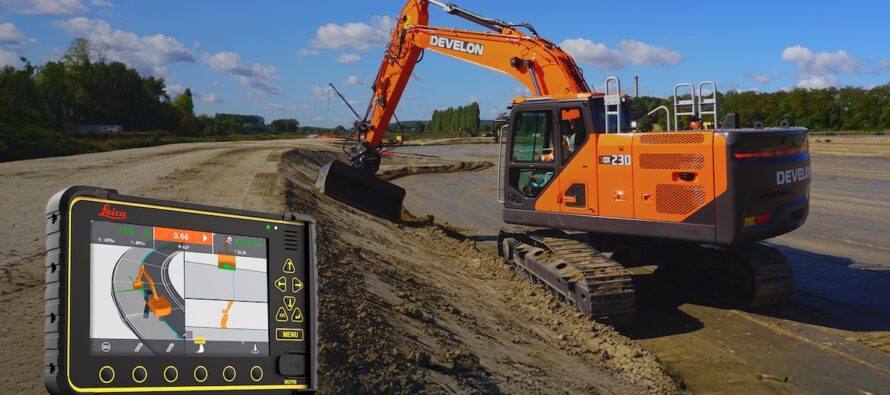 Develon și Leica Geosystems extind sistemul 3D machine control pentru toate excavatoarele pe șenile din Seria 9