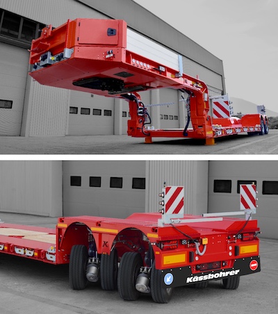 Kässbohrer lansează o semiremorcă cu platformă joasă și axe pendulare dezvoltată intern pentru transport heavy-duty