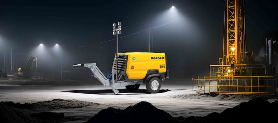 Compresorul Kaeser Mobilair M59 PE are turn de lumină integrat