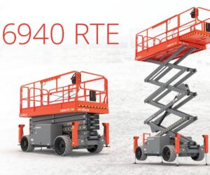 SJ6940 RTE e cea mai mare nacelă foarfecă electrică Skyjack pentru teren accidentat