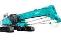Kobelco lansează pe piața europeană noua macara pe șenile cu braț telescopic TKE750GLB